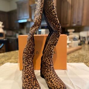 Leopard print Over the knee boots